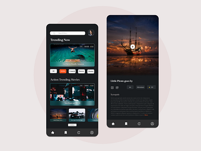 Movie App Design andri app branding card creative design design graphic design mobile mobile creative mobile design mobile responsive mobile ui design sub x tubik ui ui design ui ux