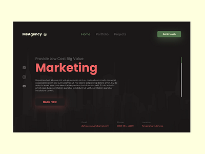 Digital Agency simple clean design-- landing page app branding card landing page responsive ui website