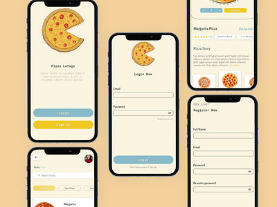 Pizza Food Application - Pizza Letsgoo app mobile mobile design ui ux