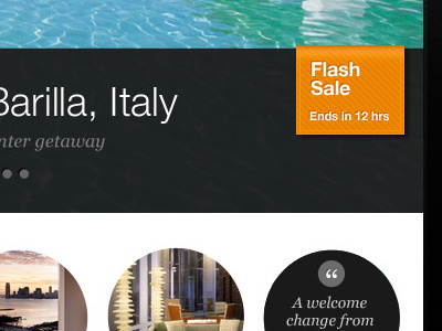 Flash Sale interface ipad travel ui