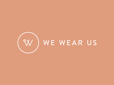 We Wear Us brand brand logo fashion logo identity logo mark minimal sewing needle simple w