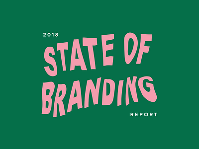 2018 State of Branding Report: Review blog cover bold branding color scheme distorted glitchy marketing modern typography