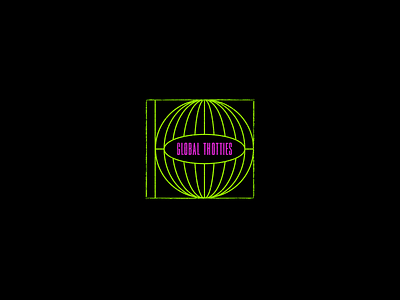 Logo for Global Thotties branding brutalism brutalist cd global globe icon logo minimal music music art neon simple thot