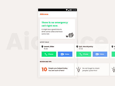 Aidance App accenture android app digital emergency first aid hackaton healthcare