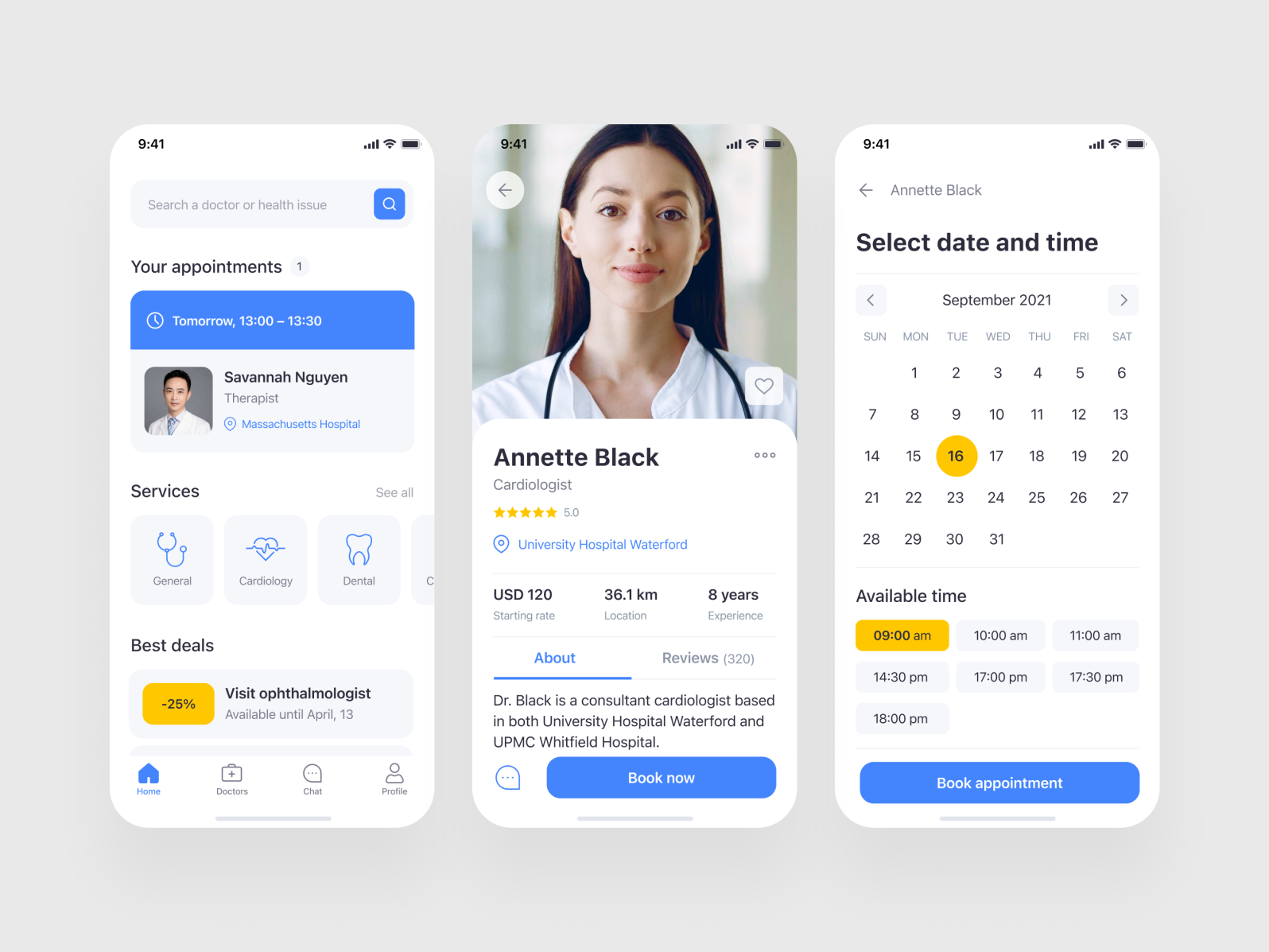 Doctor Appointment Mobile App by MDesign on Dribbble