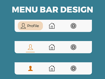 Menu Bar Design app design icon logo ui user interface userinterface ux