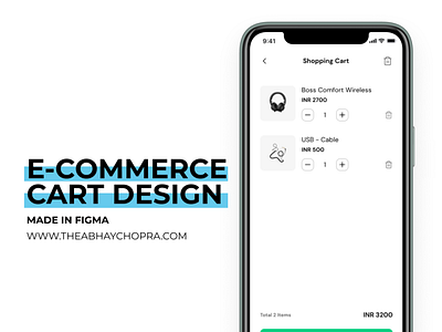 E-Commerce Cart Design app design ui user interface userinterface ux