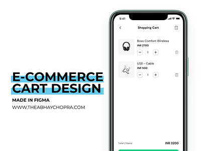 E-Commerce Cart Design