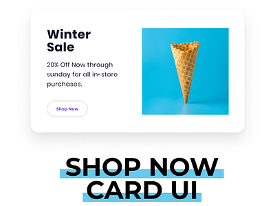 Shop Now Card UI app design ui user interface userinterface ux