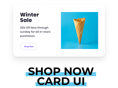 Shop Now Card UI