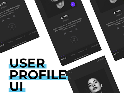 User Profile UI app design ui user interface userinterface ux