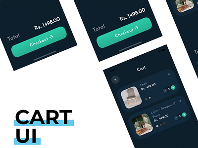 Cart UI 💛 design ui user interface userinterface ux