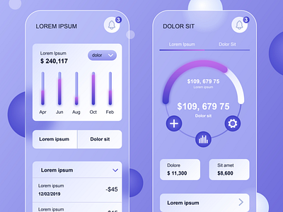 Glassmorphism Money App design ui user interface userinterface ux