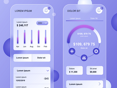 Glassmorphism Money App