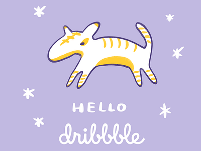 Hello Dribbble! art artwork blue and white cute art cute drawing digital art digital doodle digital drawing digital illustration doodle drawing first post first shot hello hello dribbble illustration procreate procreate illustration white and blue