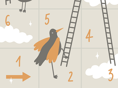 birds and ladders art artwork bird birds board game board game design clouds design digital digital art digital drawing digital illustration drawing graphic design illustration illustration work pastel snakes and ladders