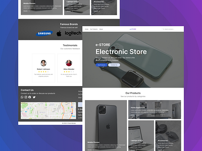 Landing Page - Electronic Store app electronic store landing page web