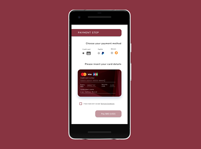Credit Card Checkout [DailyUI 002] app card credit card checkout dailyui dailyui 002 design mobile mobile ui payment form payment method ui