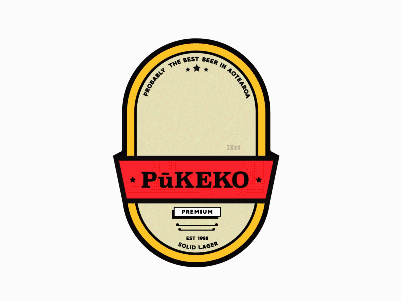 Craft Beer Label aftereffects beer craft design drink illustrator label native newzealand pukeko vector