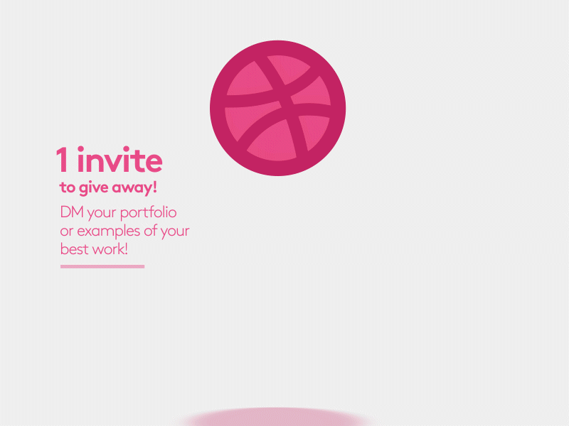 Dribbble invite animate bucket dribbble gif invite motion pink shot