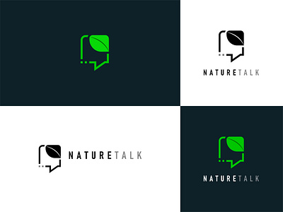 Nature Talk | Logo Design branding chat logo illustraion nature logo trend