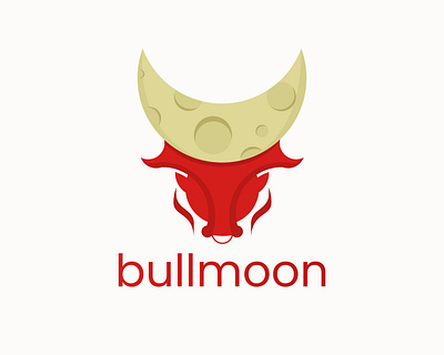 Bull + Moon Logo brand identity branding bull color full design full color graphic design identity illustration inkscape logo logo type simple