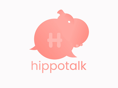 Hippo + Talk Logo brand identity branding color full connetion design graphic design hippo logo identity illustration inkscape logo logo cartoon logo type simple
