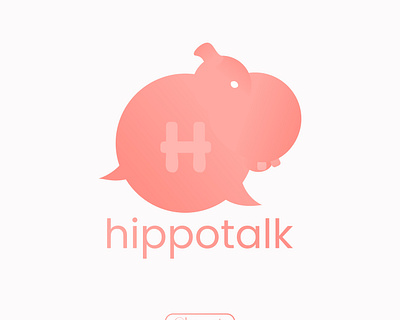 Hippo + Talk Logo brand identity branding color full connetion design graphic design hippo logo identity illustration inkscape logo logo cartoon logo type simple