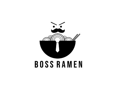 "BOSS RAMEN" Logo design adobe illustrator branding design graphicdesign graphics illustration illustration art logo logodesign minimal