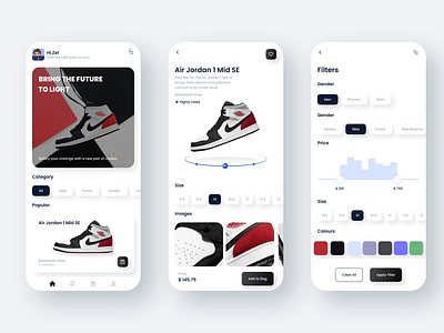 Shoe App branding design figma graphic design mobile ui ui
