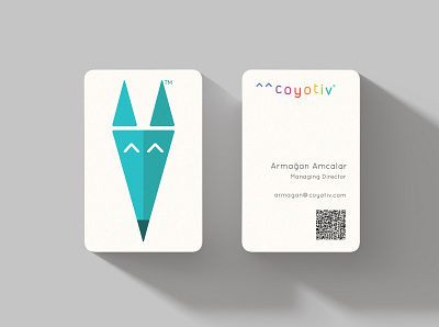 Business card for ^^coyotiv brand design brand identity branding business card design design logo