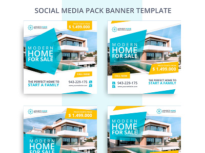 Editable Home For Sale Real Estate Banner Promotions Pack