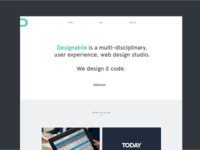 Designabile New Homepage clean home homepage minimal typography web design webdesign website