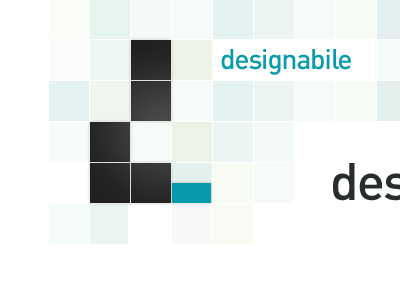 Designabile header logo pixel typography