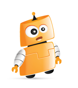 RoboDomain happy robot icon logo robot