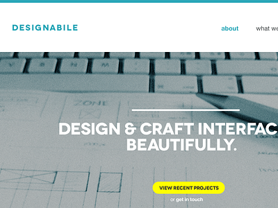 Studio Home headline homepage photo typography webdesign website