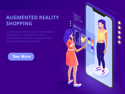 Shopping in augmented reality, online shopping, online Store.