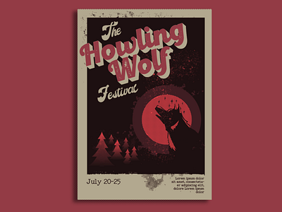 Howling Wolf design festival heidelberg illustration illustrator mannheim pogopixel poster printdesign