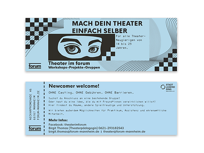 Flyer für das Theater forum in Mannheim branding design graphic design heidelberg illustration illustrator mannheim printdesign ui