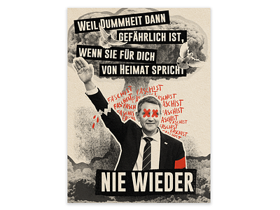 Collage "Faschist" design heidelberg mannheim printdesign