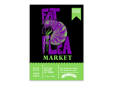 Fat Flea Market Poster design graphic design heidelberg illustration illustrator mannheim printdesign