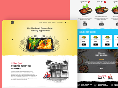 Lunch Box Food Template animation branding design dribbble. web goa illustration landing page