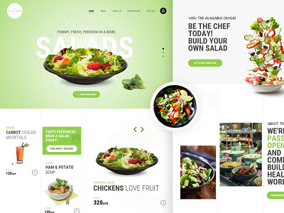 Making of best Salads website animation branding dribbble. web food goa illustration landing page resturant salad ui ux webflow website