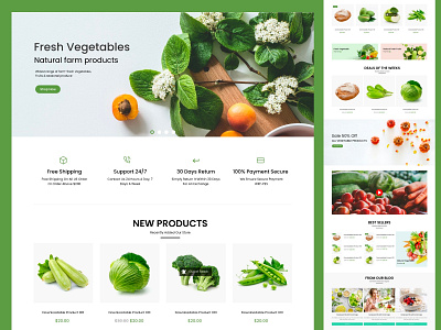 Veggie Eco animation branding dribbble. web ecommerce figma free goa illustration landing page vegetable website