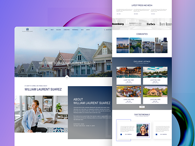 Real Estate Agent agent branding dribbble. web figma landing page logo realestate ui website