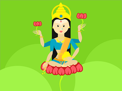 Laxmi Goddess god hindu illustration