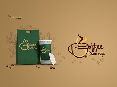 coffee beans logo mockup