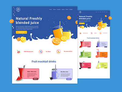 Juice online store Web design UI