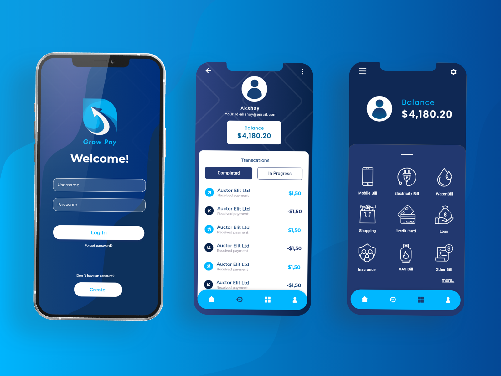 Banking app Ui Design by Vikram Singh on Dribbble