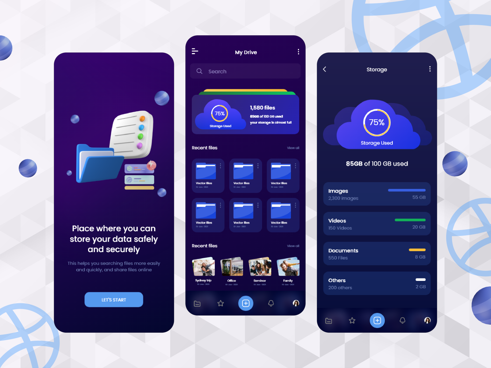 File Manager App - UI Design by Vikram Singh on Dribbble